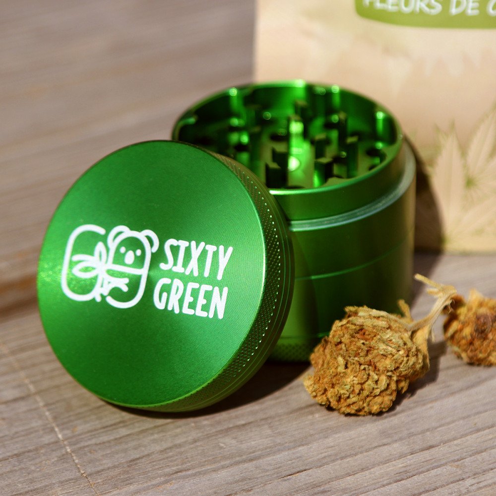 Grinder alu Ø55 4 parties - Sixty Green