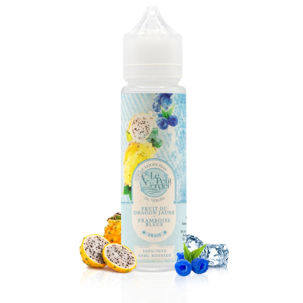 E-liquide Fruit du Dragon Jaune Framboise Bleue Frais 50ml Le Petit Verger - Savourea