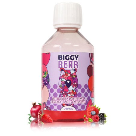 E-liquide Fruits rouges Grenade Fraise des bois acidulée 200ml - Biggy Bear
