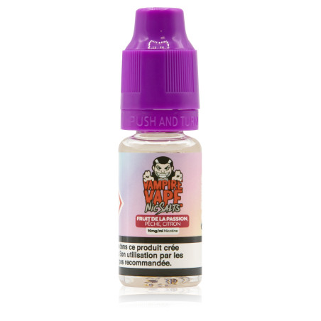 E-liquide Fruit de la Passion Pêche Citron Sel de Nicotine - Vampire Vape