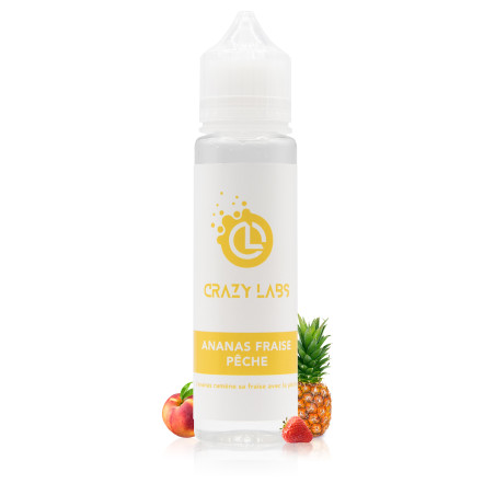 E-liquide Ananas Fraise Pêche 50ml - Crazy Labs 
