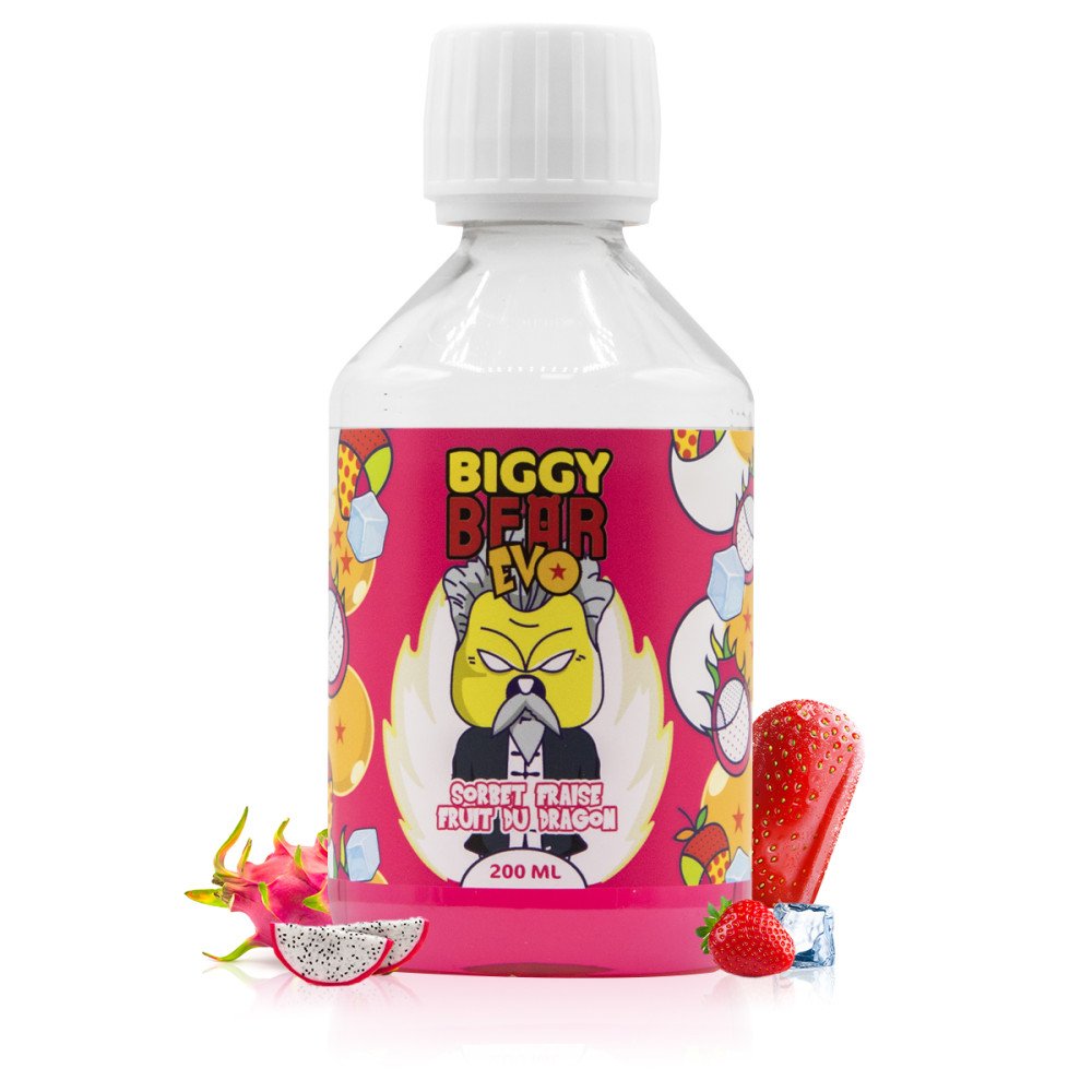 E-liquide Sorbet Fraise Fruit du Dragon 200ml Evo - Biggy Bear