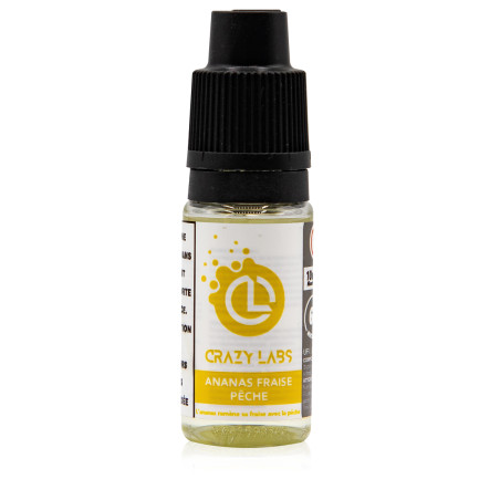 E-liquide Ananas Fraise Pêche 10ml - Crazy Labs