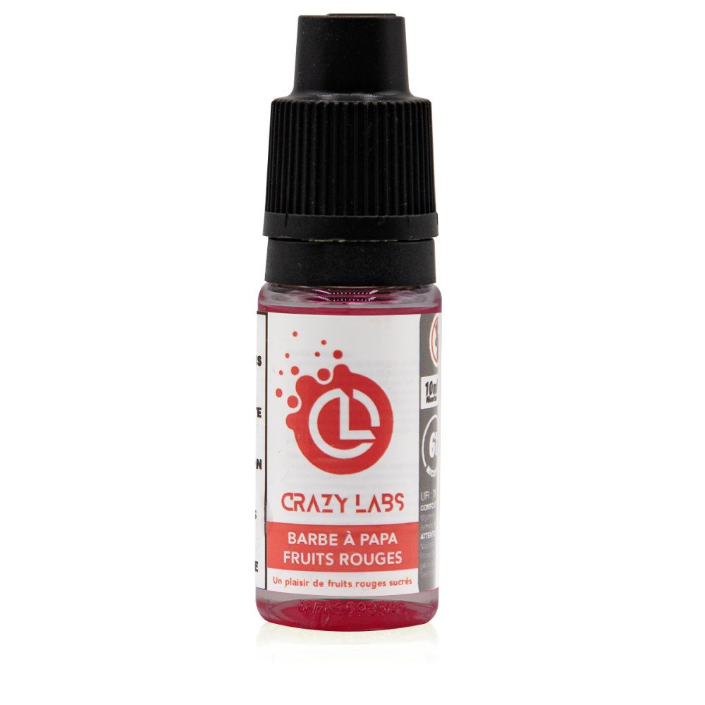 E-liquide Barbe à Papa Fruits Rouges 10ml - Crazy Labs
