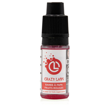 E-liquide Barbe à Papa Fruits Rouges 10ml - Crazy Labs