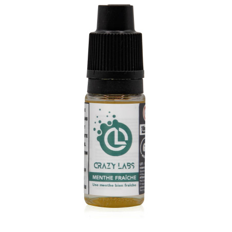 E-liquide Menthe Fraîche 10ml - Crazy Labs