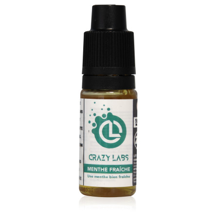 E-liquide Menthe Fraîche Sel de Nicotine 10ml - Crazy Labs