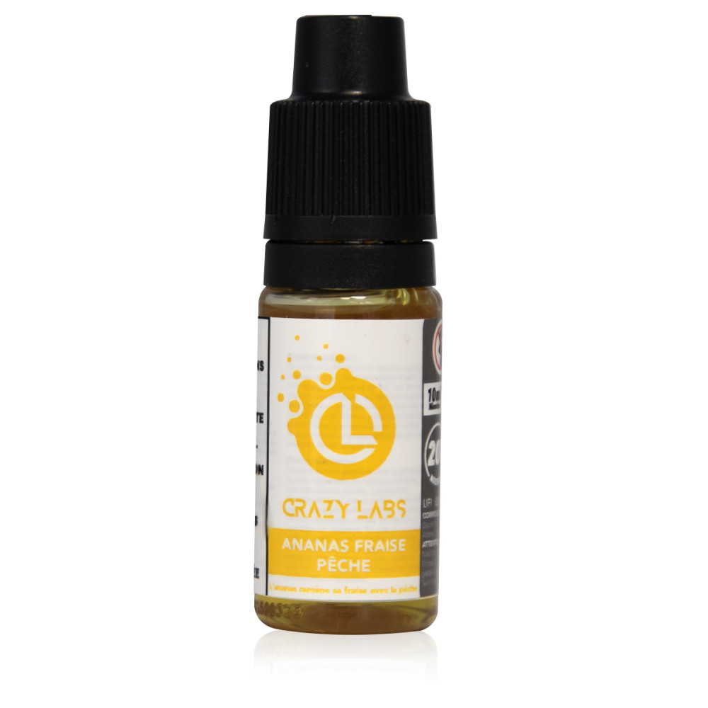 E-liquide Ananas Fraise Pêche Sel de Nicotine 10ml - Crazy Labs