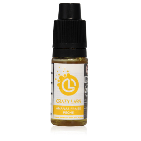 E-liquide Ananas Fraise Pêche Sel de Nicotine 10ml - Crazy Labs