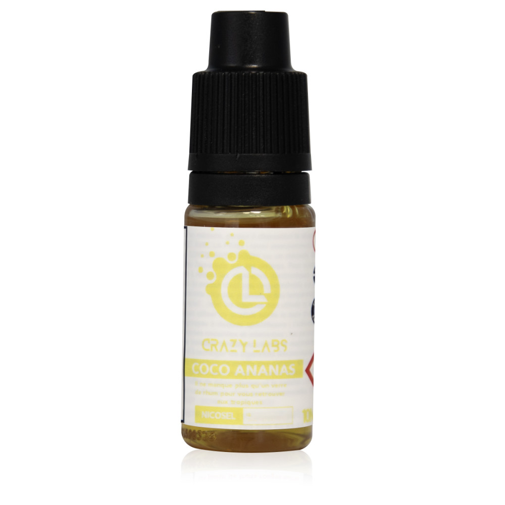 E-liquide Coco Ananas Sel de Nicotine 10ml - Crazy Labs